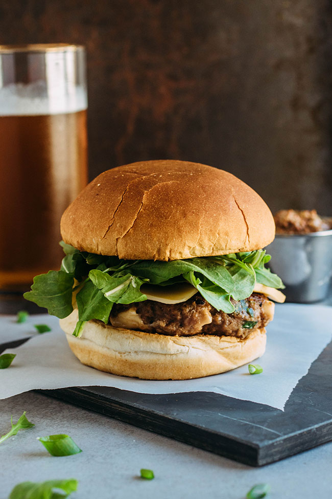 Smoked Gouda Beer Burgers