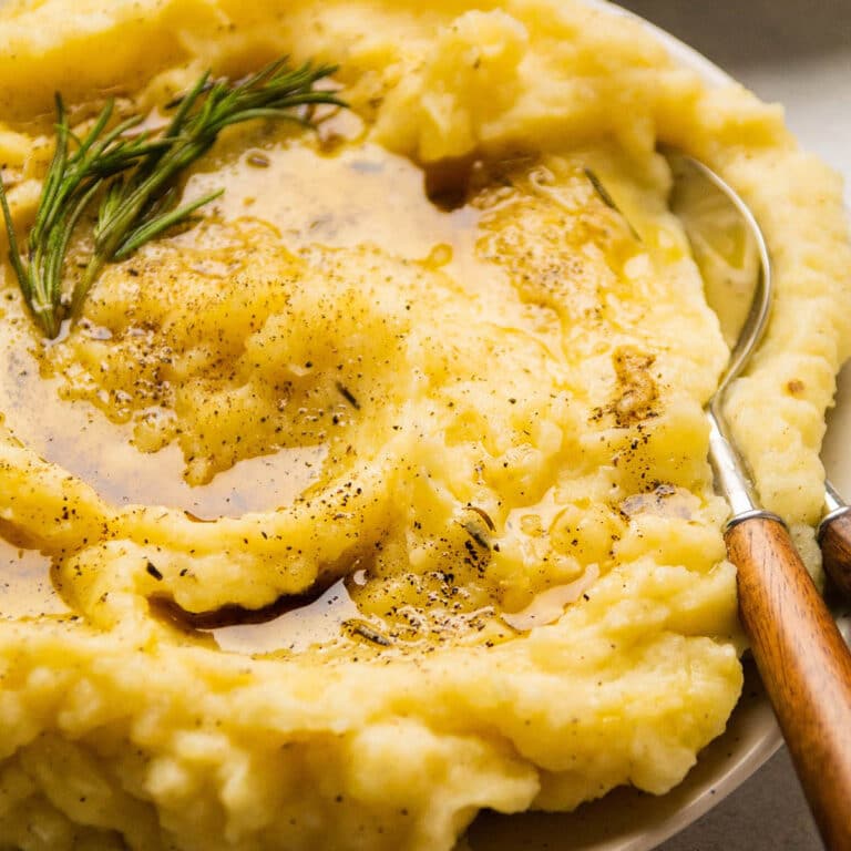Browned butter mashed potatoes.