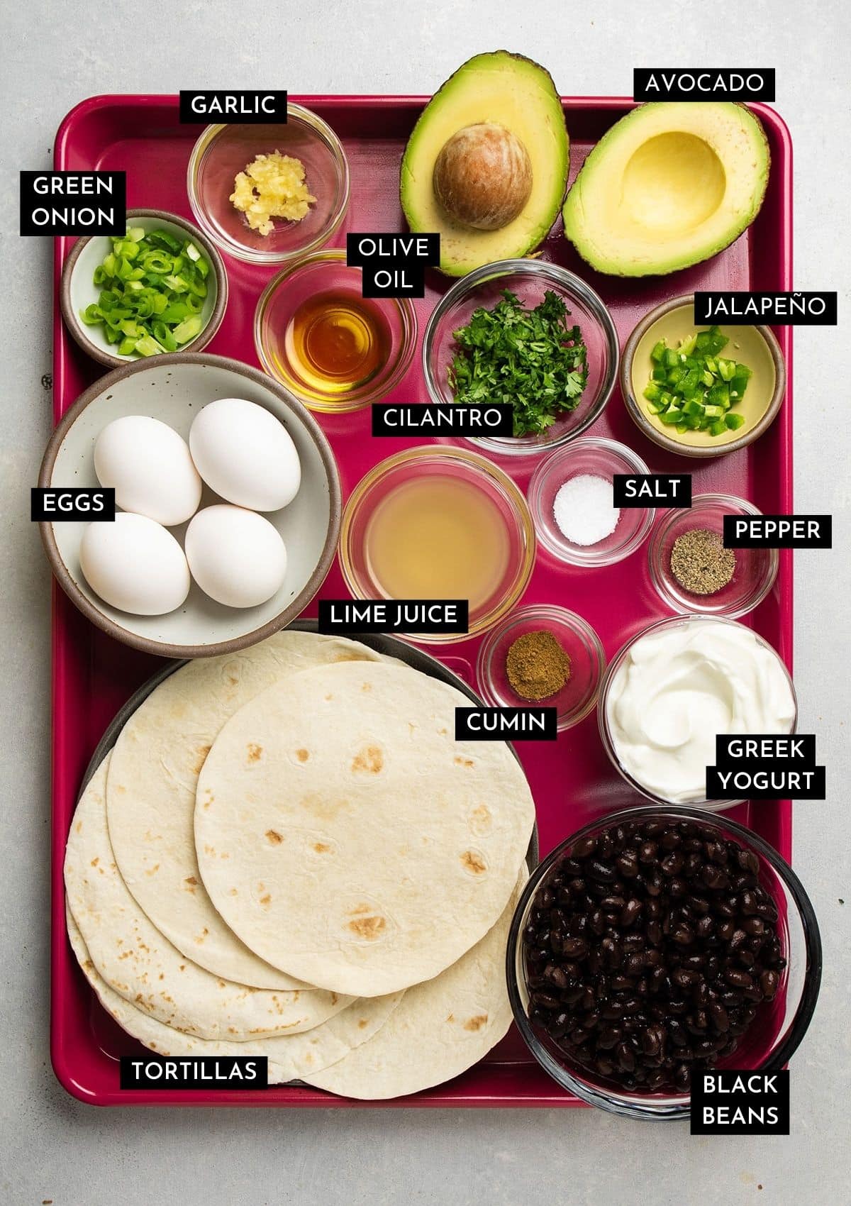 Taco ingredients.