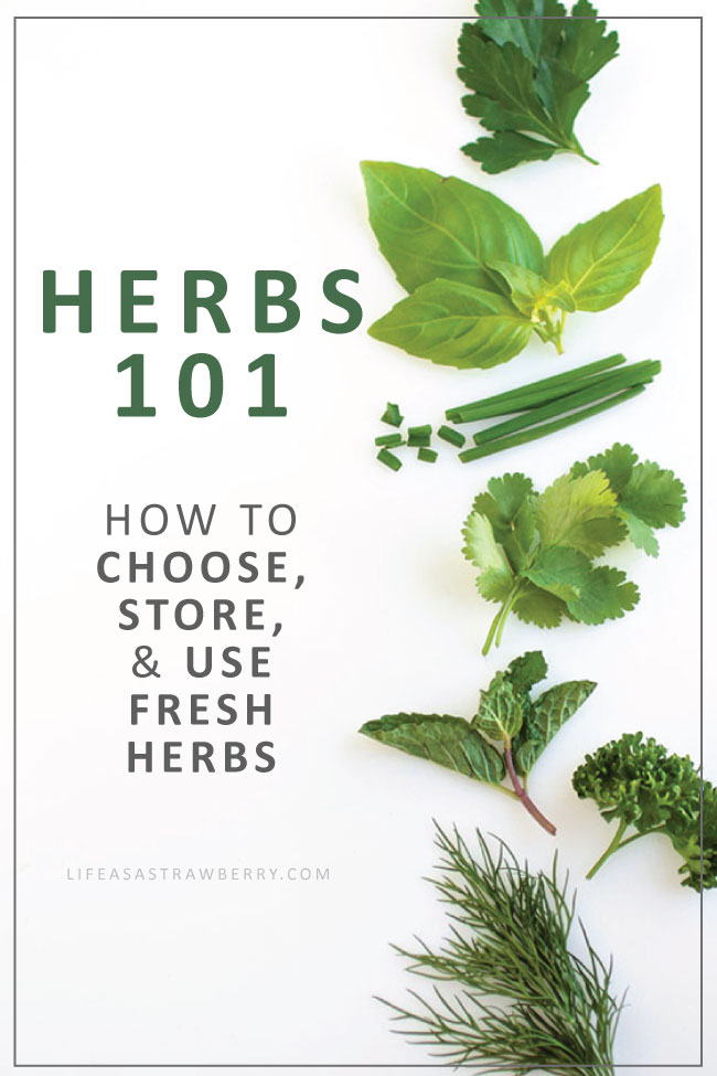 Herbs 101 how to choose, store, and use fresh herbs.