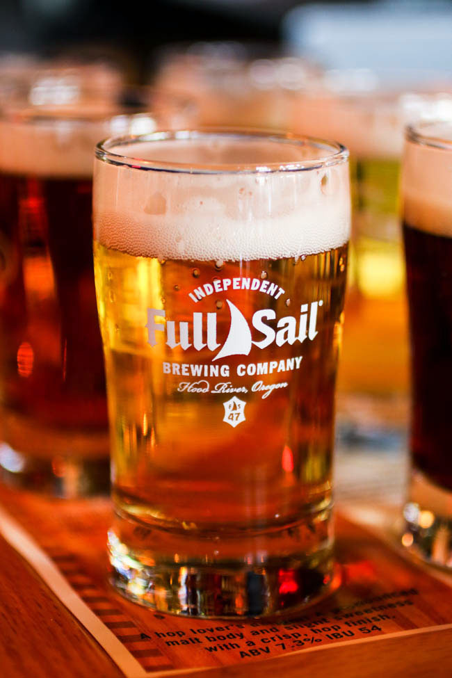 Tasting glass at Full Sail Brewery.
