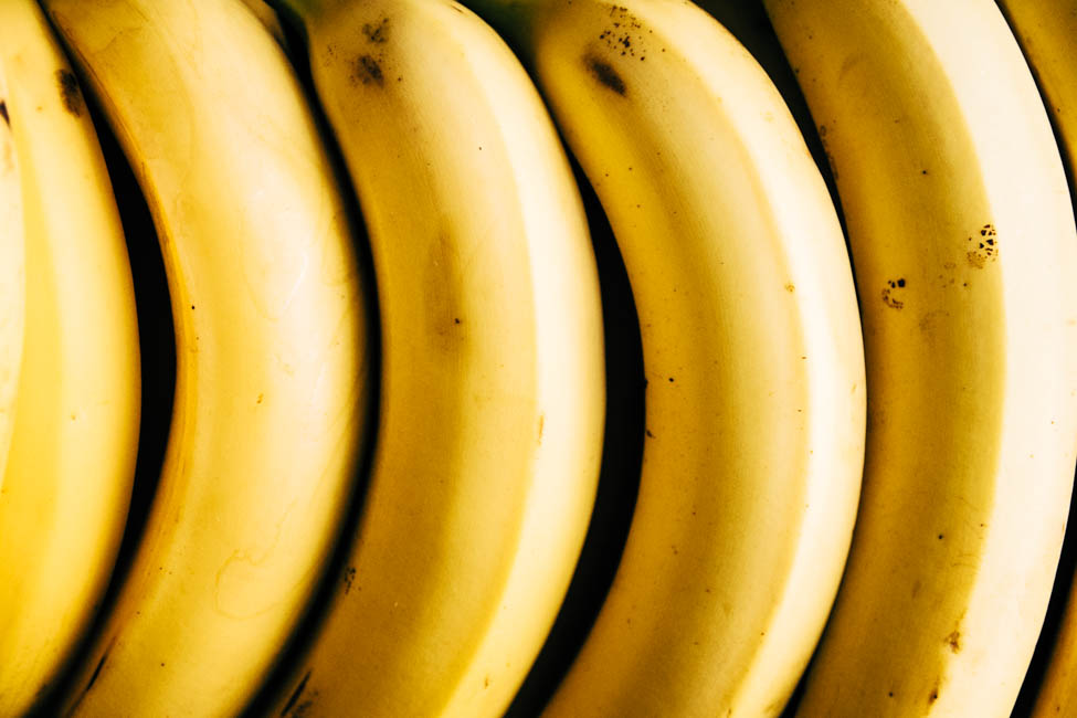 Close up of bananas.