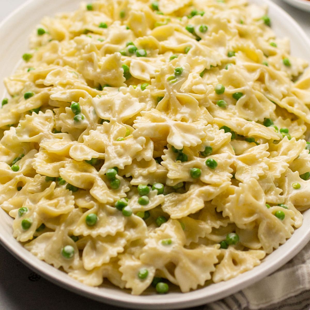 Creamy lemon pasta.
