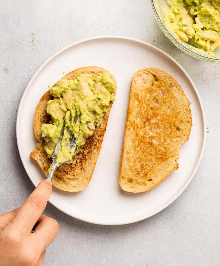 Toast Preference Smashed Butter Bean Avocado Toast - Life As A Strawberry