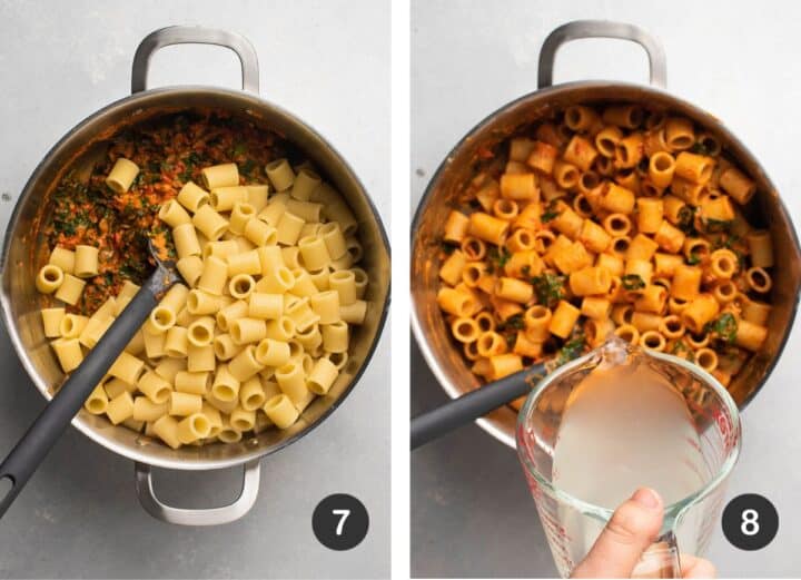 Creamy Harissa Tomato Pasta with Kale - Life As A Strawberry