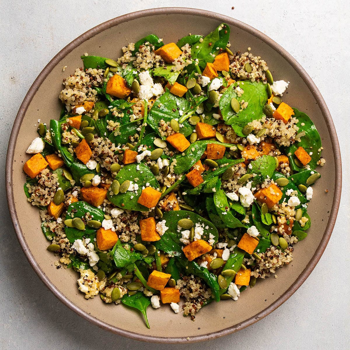 Warm spinach salad.