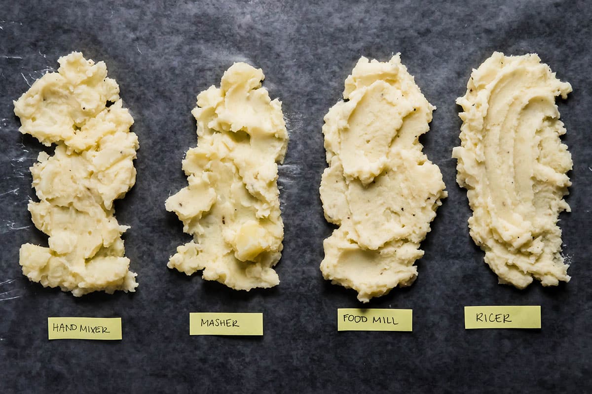 Comparing mashed potato methods.