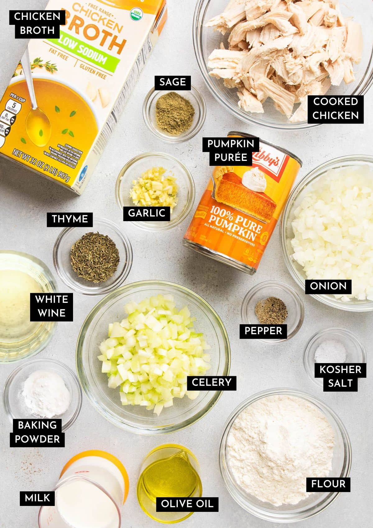 Recipe ingredients.