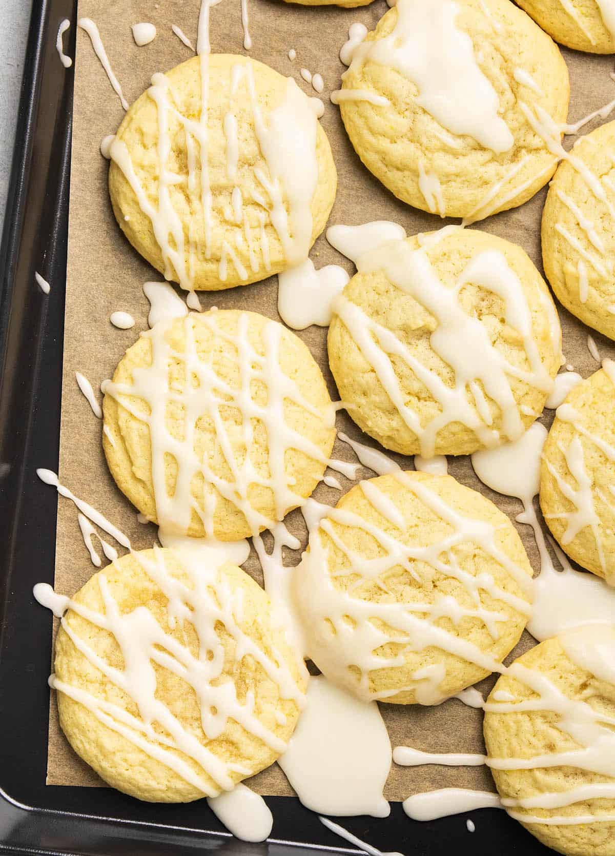 Lemon cookies with lemon icing.