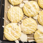 Soft lemon cookies with icing.