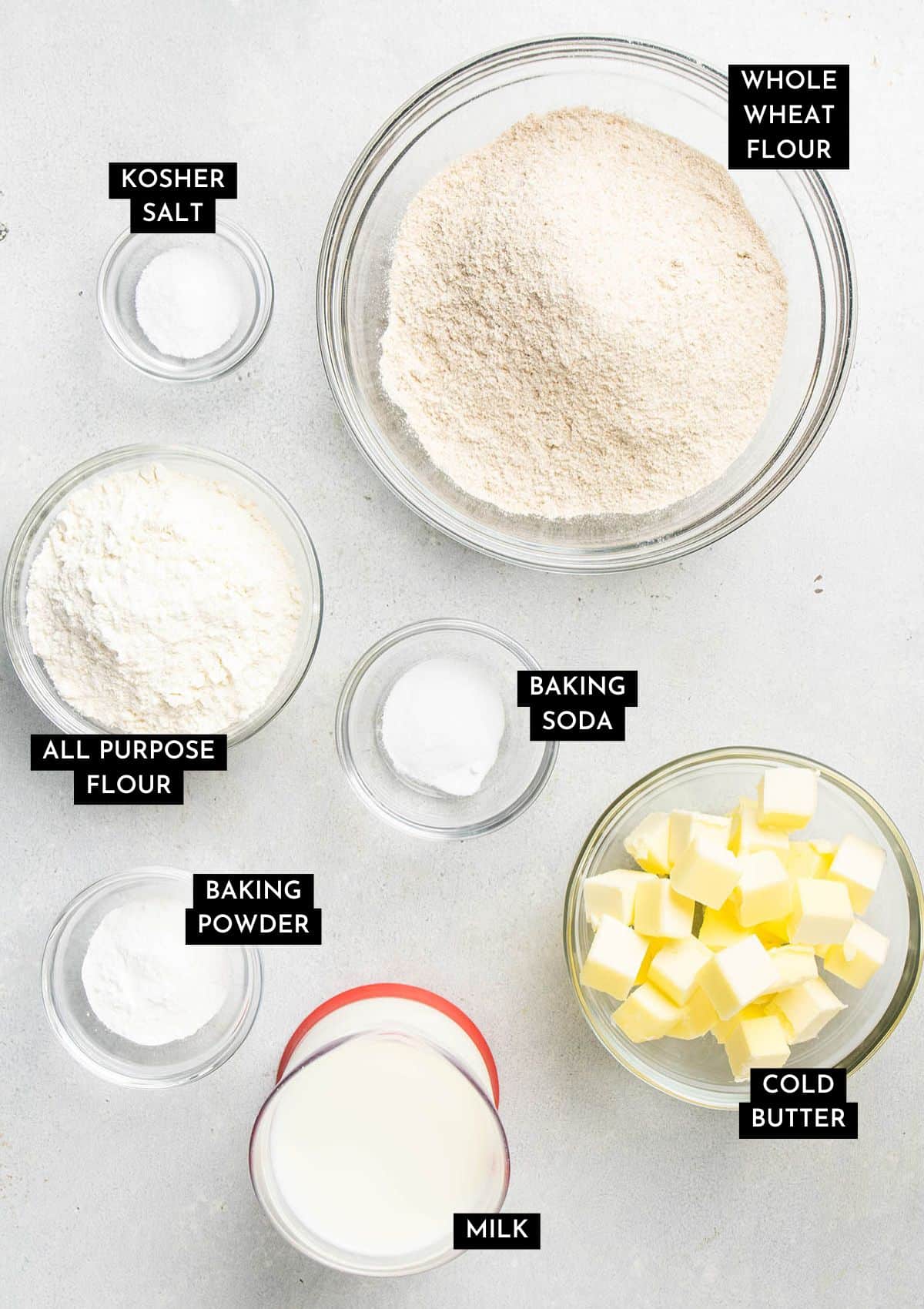 Biscuit ingredients.