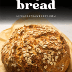 No knead honey oat bread.