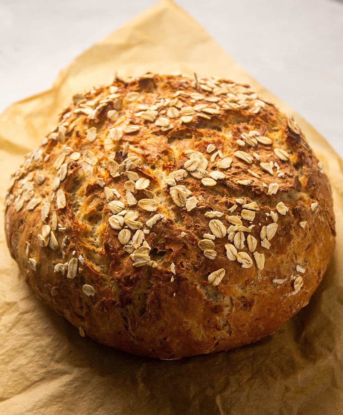 Honey oatmeal bread.