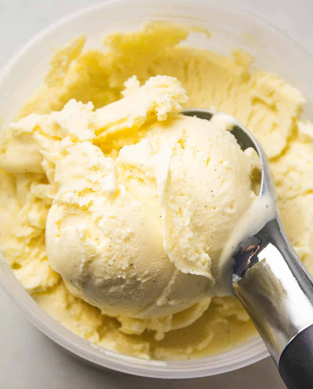Vanilla bean ice cream.