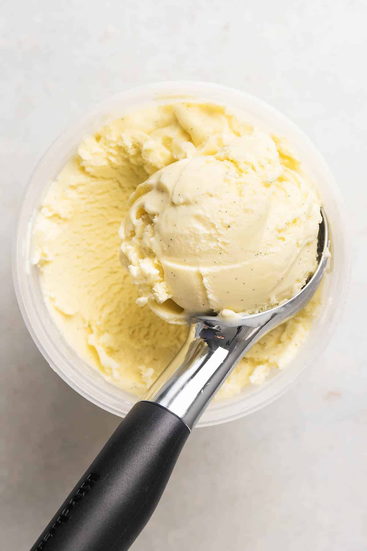 Scooping ice cream.