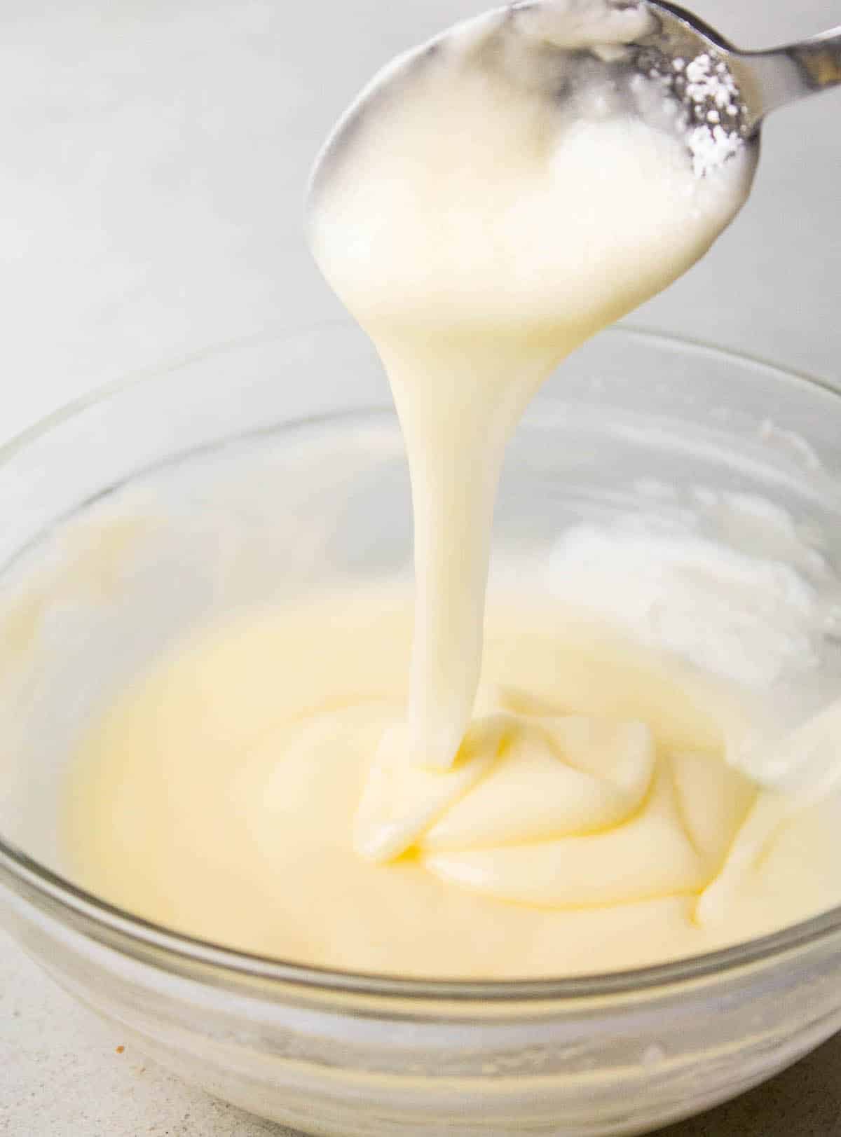 Lemon icing. 