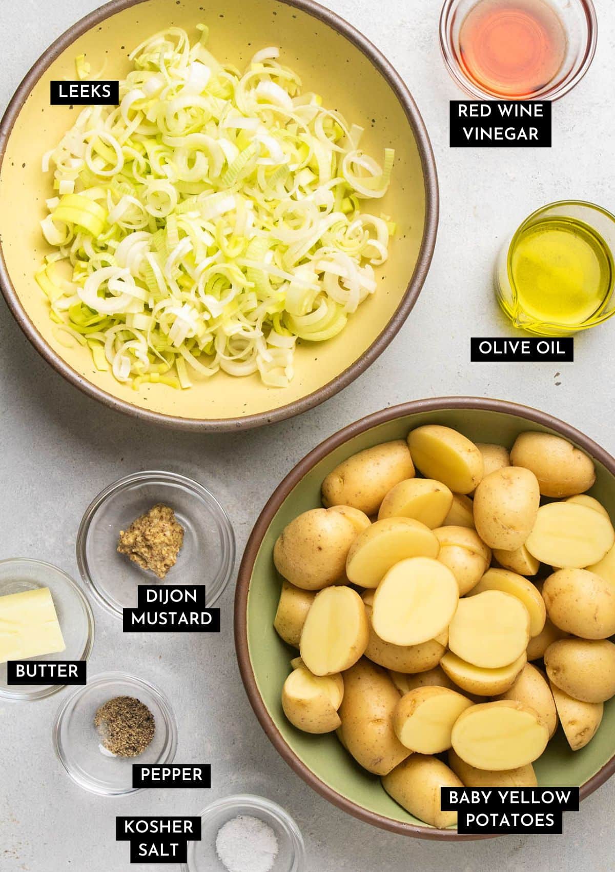Potato salad ingredients.